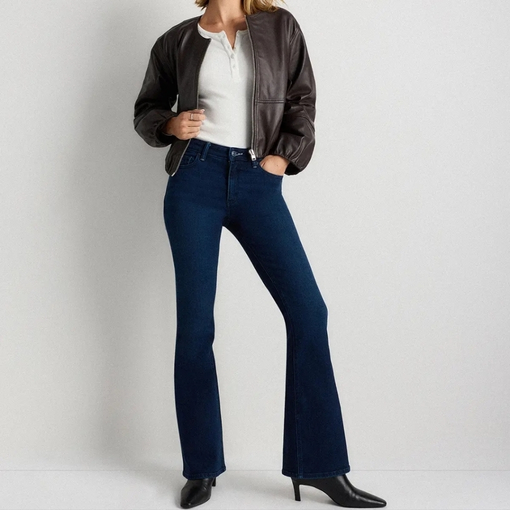Quince Luna Stretch Flare Women's Size 27 Blue Jeans Rodeo Y2K Western